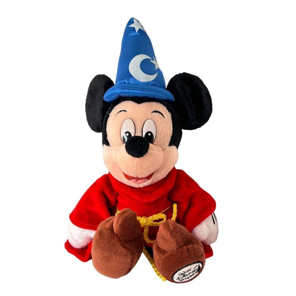 Disney Sorcerer Mickey Mouse Bean Bag Plush Doll With Tag 13”